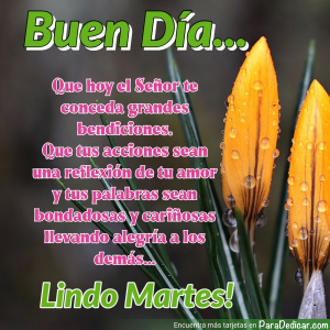 Mensajes de Buenos Días: Bendiciones en un Lindo Martes