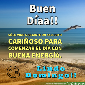Saludito Cariñoso para un Lindo Domingo