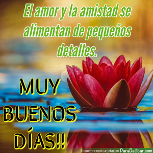 Pequeños Detalles de Amor y Amistad: ¡Buenos Días!